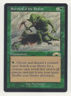 MTG EXODUS 1x NM- Survival of the Fittest Magic the Gathering Card Creatur Tutor - Image 1