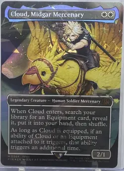 Cloud, Midgar Mercenary (Borderless) (Chocobo Track Foil) Final Fantasy Foil - Image 1