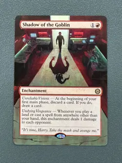 Shadow of the Goblin MTG Marvel's Spider-Man Hand Painted Borderless Altered Art - Image 1