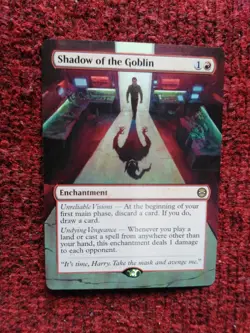 Shadow of the Goblin MTG Marvel's Spider-Man Hand Painted Borderless Altered Art - Image 2