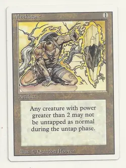 MTG REVISED: 2x NM-/LP Meekstone Magic the Gathering Card Creatures 2, No Untap - Image 1