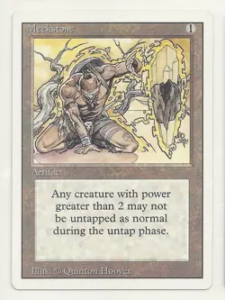 MTG REVISED: 2x NM-/LP Meekstone Magic the Gathering Card Creatures 2, No Untap - Image 3