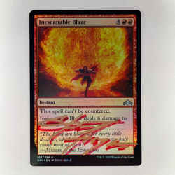 SIGNED FOIL INESCAPABLE BLAZE GUILDS OF RAVNICA NM MTG - Image 1