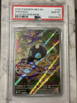 Pokemon Shroodle 149/132 Mega Evolution Illustration Rare PSA Gem MINT 10 - Image 1