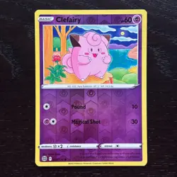 Clefairy 053/172 Pokemon Brilliant Stars Sword & Shield Reverse Holo Common NM - Image 1