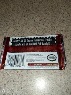 1999 Topps Pokemon tv animation edition series 1 RED LOGO Factory Booster Pack - Image 2