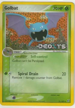 2005 Pokemon EX Deoxys Golbat [Reverse Holo] #31/107 NM MT Stamped - Image 1