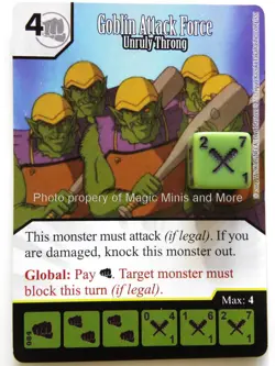 Yu-Gi-Oh! ~ GOBLIN ATTACK FORCE Unruly Throng #084 rare Yugioh Dice Masters #84 - Image 1