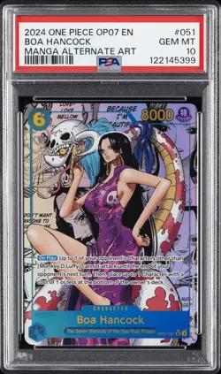 ONE PIECE OP07-500 YEARS IN THE FUTURE MANGA ALT ART #051 BOA HANCOCK PSA 10 - Image 1