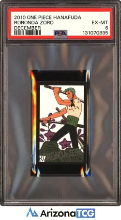 One Piece 2010 Roronoa Zoro December One Piece Hanafuda PSA 6 - Image 1