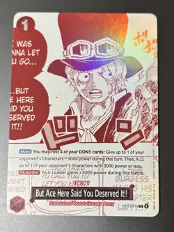 One Piece TCG - But Ace Here Said You Deserved It - OP13-019 - Treasure Campaign - Image 1