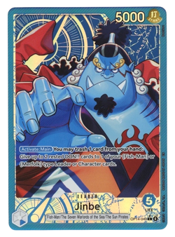 ONE PIECE JINBE OP14-040 LEADER ALT ART THE AZURE SEA'S SEVEN ENGLISH - Image 1