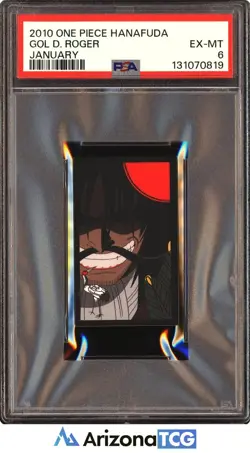 One Piece 2010 Gol D. Roger January One Piece Hanafuda PSA 6 - Image 1