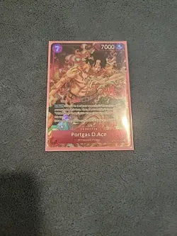 Portgas.D.Ace Alt Art English One Piece Op02-013 NM - Image 1