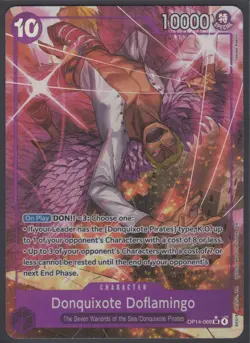 One Piece The Azure Sea’s Seven Donquixote Doflamingo Alt Art OP14-069 English - Image 1