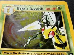 Koga's Beedrill 9/132 Holo Rare - Gym Challenge - 1st Edition - Pokemon WOTC - Image 2