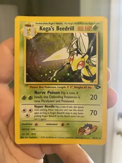 Koga's Beedrill 9/132 - Pokemon TCG Gym Challenge Holo Rare Card WOTC MP - Image 1