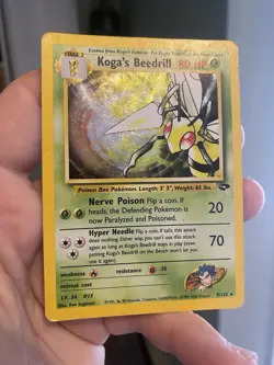 Koga's Beedrill 9/132 - Pokemon TCG Gym Challenge Holo Rare Card WOTC MP - Image 3