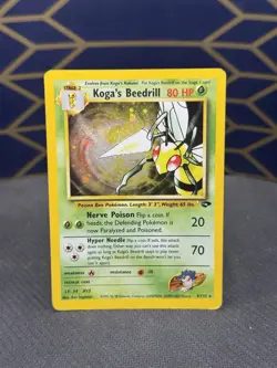 Pokemon TCG Koga's Beedrill Gym Challenge Holo Rare Card 9/132 - Image 1