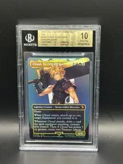 2025 MtG Final Fantasy Borderless Foil CLOUD, EX-SOLDIER BGS Pristine 10 - Image 1