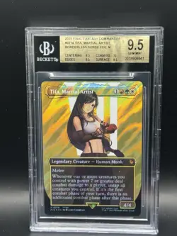 2025 FINAL FANTASY COMMANDER BORDERLESS SURGE FOIL TIFA, MARTIAL ARTIST BGS 9.5 - Image 1