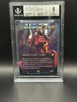 2025 MtG Magic - FINAL FANTASY BORDERLESS SURGE FOIL - Vincent Valentine BGS 9 - Image 1