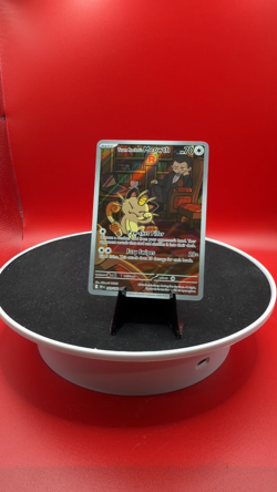 Team Rockets Meowth Destined Rivals Illustration Card 203/182 NM Pokemon TCG - Image 2