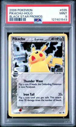 2006 POKEMON BLACK STAR PROMOS #035 PIKACHU-HOLO PSA 9 - Image 1