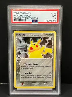 Pokemon TCG 2006 Black Star Promo Pikachu #035 HOLO Graded PSA 7 FREE SHIPPING - Image 1