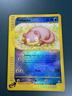 Slowpoke 108/147 Aquapolis Reverse Holo Pokemon Card | E-reader 2002 Vintage - Image 1