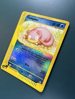 Slowpoke 108/147 Aquapolis Reverse Holo Pokemon Card | E-reader 2002 Vintage - Image 5