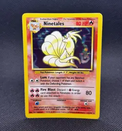 Pokemon TCG Ninetales Base Set Holo Unlimited Rare Card 12/102 1999 WOTC - Image 1