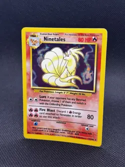 Pokemon TCG Ninetales Base Set Holo Unlimited Rare Card 12/102 1999 WOTC - Image 2