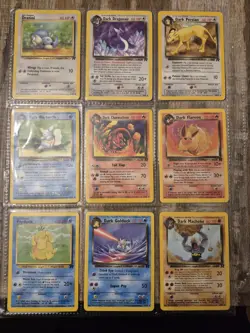 110 Old Pokemon Cards VINTAGE Rare Collection binder Holo WOTC 1999 Gym Heroes - Image 1