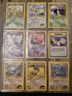 110 Old Pokemon Cards VINTAGE Rare Collection binder Holo WOTC 1999 Gym Heroes - Image 4