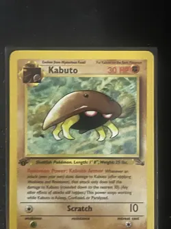 Pokemon TCG Kabuto Fossil 1st Edition Common Card 50/62 Regular Nm - Image 1