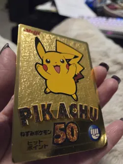 Pokemon 2000 Japanese Meiji Pikachu Chocolate Gold series Promo Get Card - Image 2