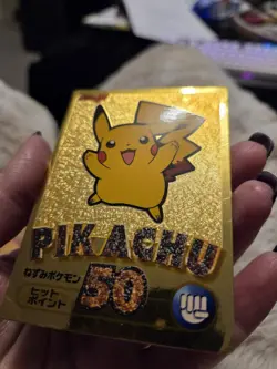 Pokemon 2000 Japanese Meiji Pikachu Chocolate Gold series Promo Get Card - Image 3
