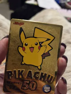 Pokemon 2000 Japanese Meiji Pikachu Chocolate Gold series Promo Get Card - Image 5
