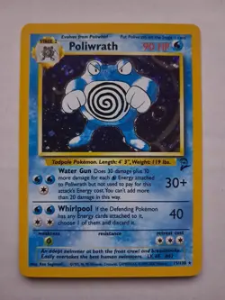 Poliwrath 15/130 Rare Holo Base Set 2 Pokemon Card LP - Image 1