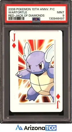 Pokemon 2006 Wartortle Pokemon 10th Anniversary Playing Cards PSA 9 - Image 1