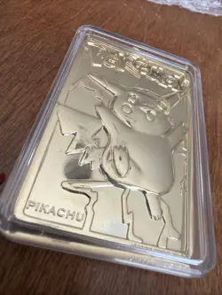 Pokemon PIKACHU 23k Gold Plated Trading Card 1999 Nintendo w/ Case & COA - Image 3
