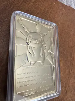 Pokemon PIKACHU 23k Gold Plated Trading Card 1999 Nintendo w/ Case & COA - Image 5