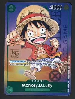 One Piece Card Game Monkey.D.Luffy P-037 1st Anniversary Promo Foil English #8 - Image 1