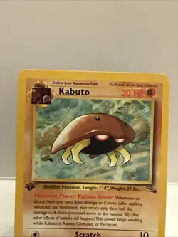 1999 Pokemon Fossil Kabuto First Edition 50/62 Card +++ - Image 2