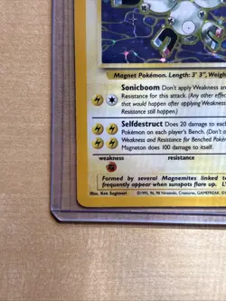 Magneton Pokemon TCG Fossil Set Holo Rare Card 11/62 Vintage LP - Image 5