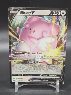 BLISSEY V 119/198 NM ULTRA RARE HOLO CHILLING REIGN POKEMON CARD TCG - Image 1