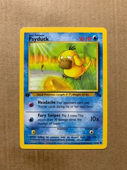 1st Edition Psyduck 53/62 Fossil Set - Common Pokemon Card - NM/Mint - Image 1