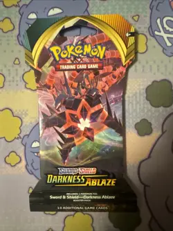 Pokemon TCG Sword & Shield Darkness Ablaze Sleeved Booster Pack - 10 Cards | NEW 820650807121 - Image 1