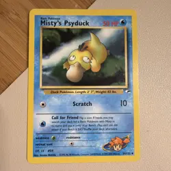 Misty's Psyduck 54/132 Pokemon Card 2000 Gym Heroes LP - Image 1